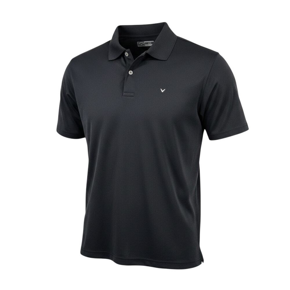 Callaway Men's Golf Polo Shirt Black Short Sleeve Size L